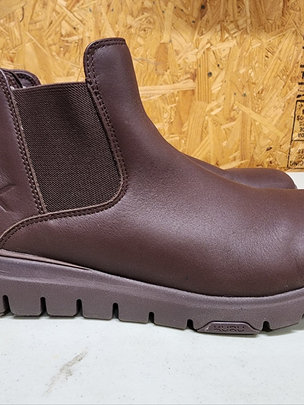 Kuru Flex Astra Deep Chestnut Brown Slip-On Chelsea Boot  New, No Box